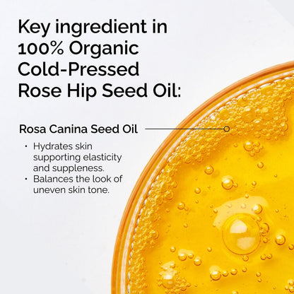 100% Organic Cold-Pressed Rose Hip Seed Oil - US 9330